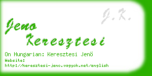 jeno keresztesi business card
